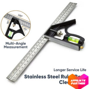 300mm Adjustable Stainless Steel Combination Square Angle Ruler